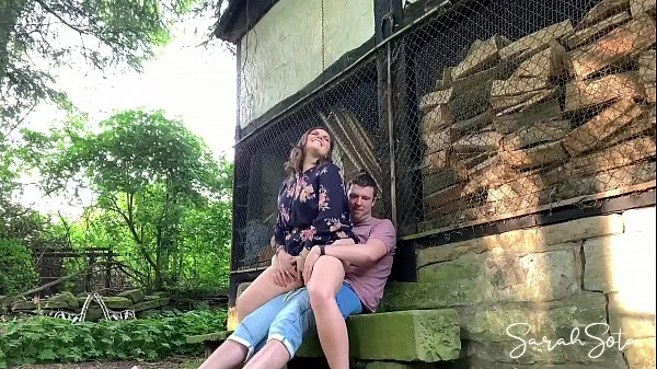 Fucking at an abondand barnyard - outdoor sex