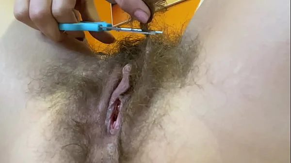 TRIMMING MY SUPER LONG PUSSY HAIR CLOSEUP