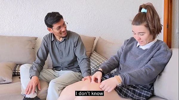 Stepfather teaches his stepdaughter how to have sex