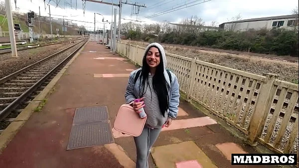 I fuck my chilean friend's good ass in a public train and at her place after seeing each other again