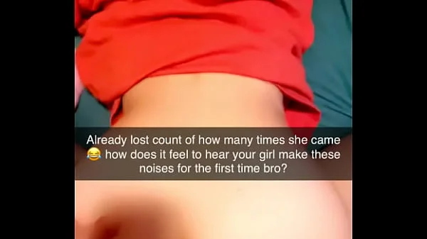 Rough Cuckhold Snapchat sent to cuck while his gf cums on cock many times