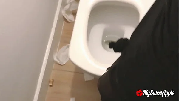 Risky Fuck in the Club's Toilet - Sneaky Amateur Couple too Horny to get home