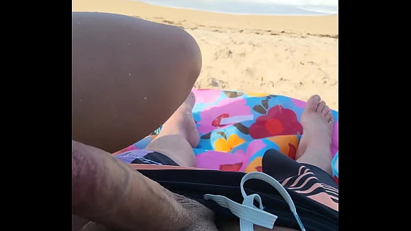Getting him off on a public beach!