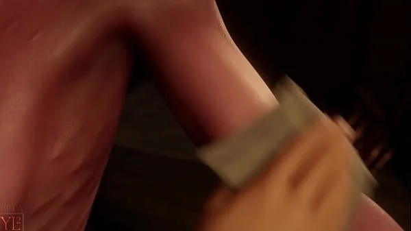 Hot experienced MILF made a timid demoness with a dick cum four times - Exciting futanari animated sex