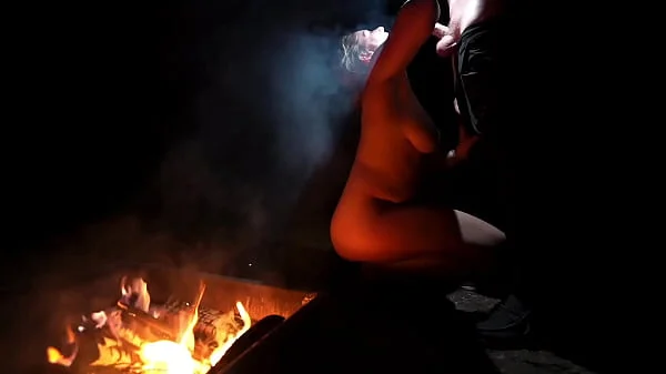 Naked in the Forest Sucking Cock
