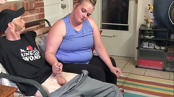 Cheating wife caught giving the neighbor a blowjob and smoking!