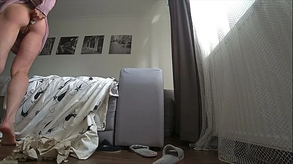 Cheating wife with a friend while her husband is at work. Real