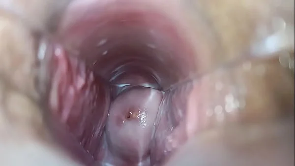 Orgasm inside the vagina close-up