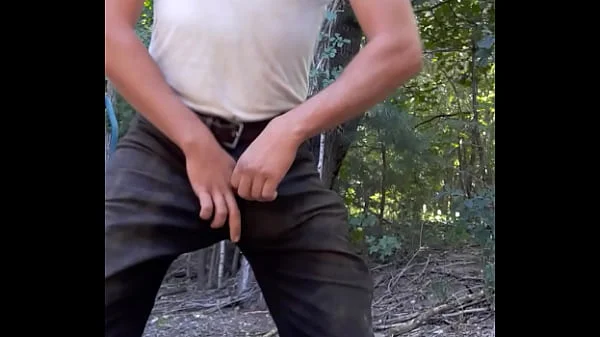 Huge cumshot, outdoors, just the cum, big load