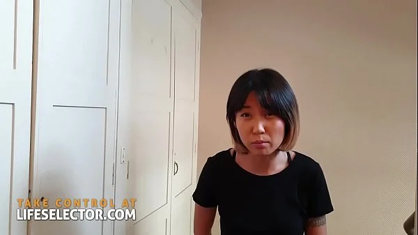 Cute Asian teen Xiaoyu Li repays you with her tight pussy
