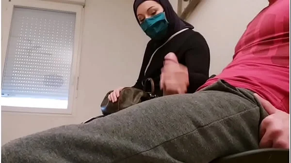 Pervert doctor puts a hidden camera in his waiting room, this muslim slut will be caught red-handed with empty French ball