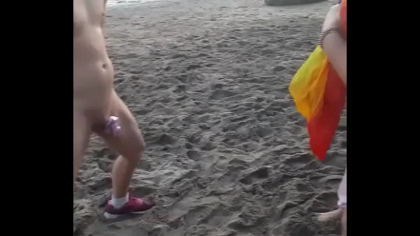 Cheating chastity cage husband ask girls to kick balls for wife