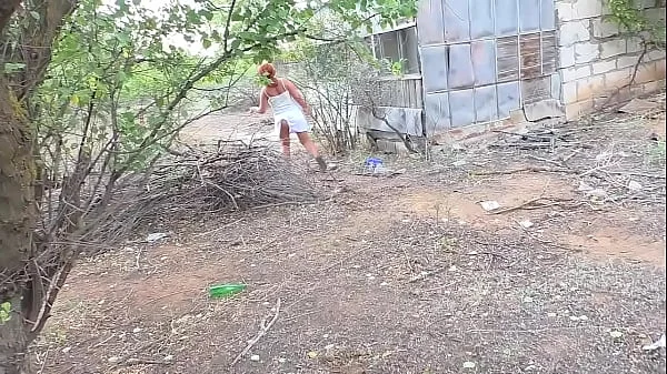 stepMom called her stepson to nature and did a blowjob and anal