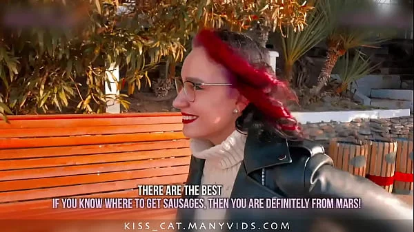 KISSCAT Love Breakfast with Sausage - Public Agent Pickup Russian Student for Outdoor Sex