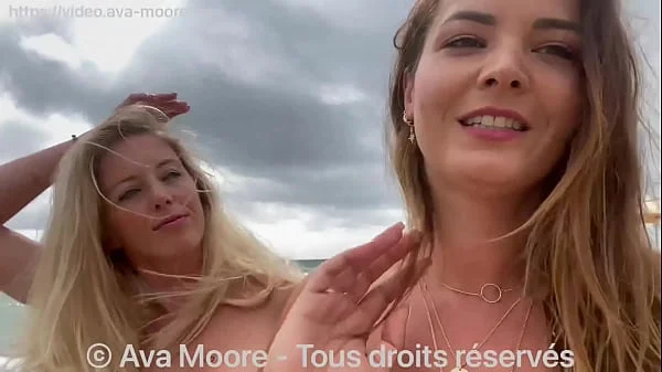 Ava Moore - MEGA BUKKAKE avec Aurbeaureal sur la plage naturiste du Cap d'Agde - PORNO REALITE