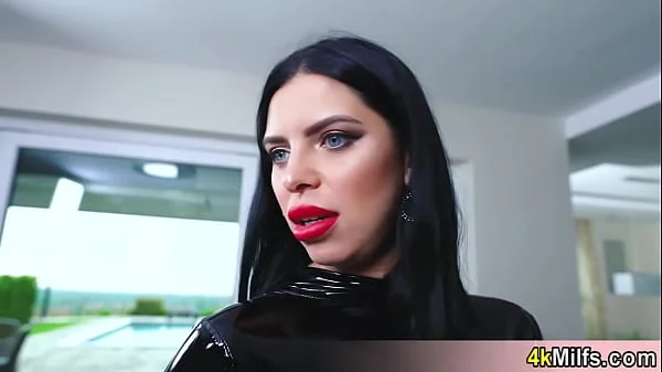 Beautiful hot MILF Kia Queen latex fuck