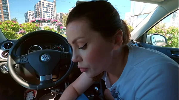 Her fetish, swallow cum in the car