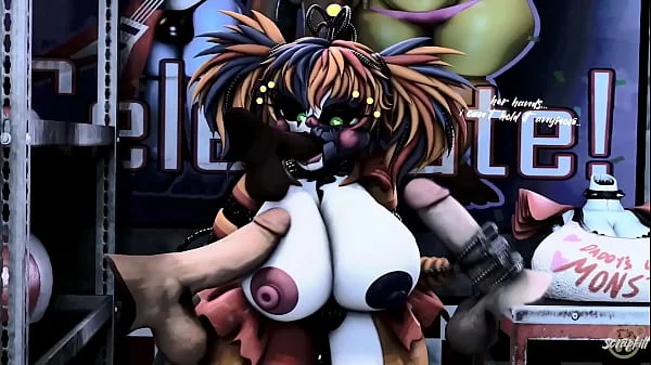 Fnaf Scrap.B Foursome w/Blowjob